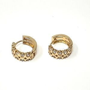 New Anthropologie Crystal Hoop Earrings